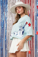 Load image into Gallery viewer, Sequin Statue of Liberty Top
