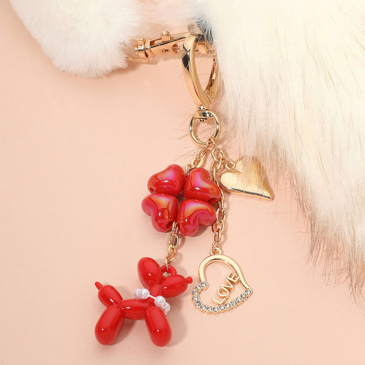Balloon Dog Heart LOVE Charm Bag Charm
