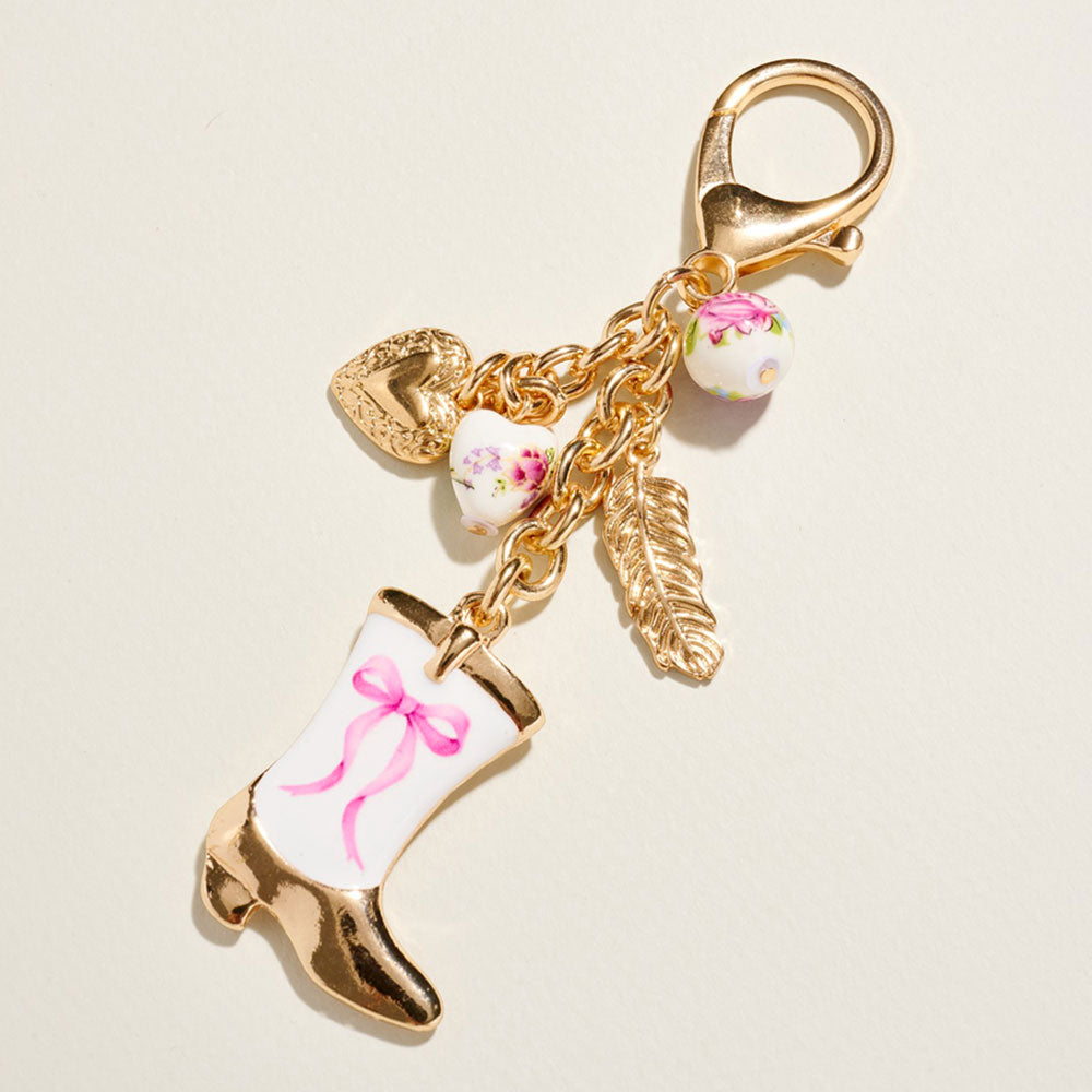Bow Cowgirl Boot Bag Charm