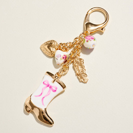 Bow Cowgirl Boot Bag Charm