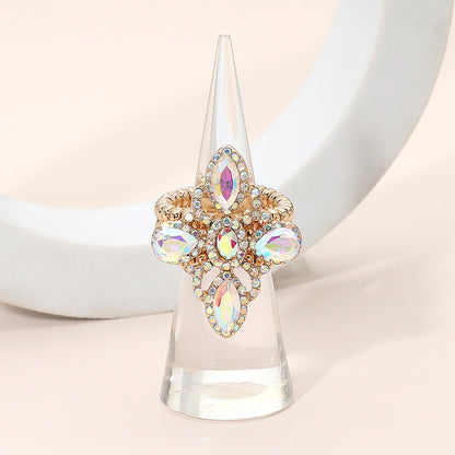 Vintage Floral Marquise Oval Stone Ring