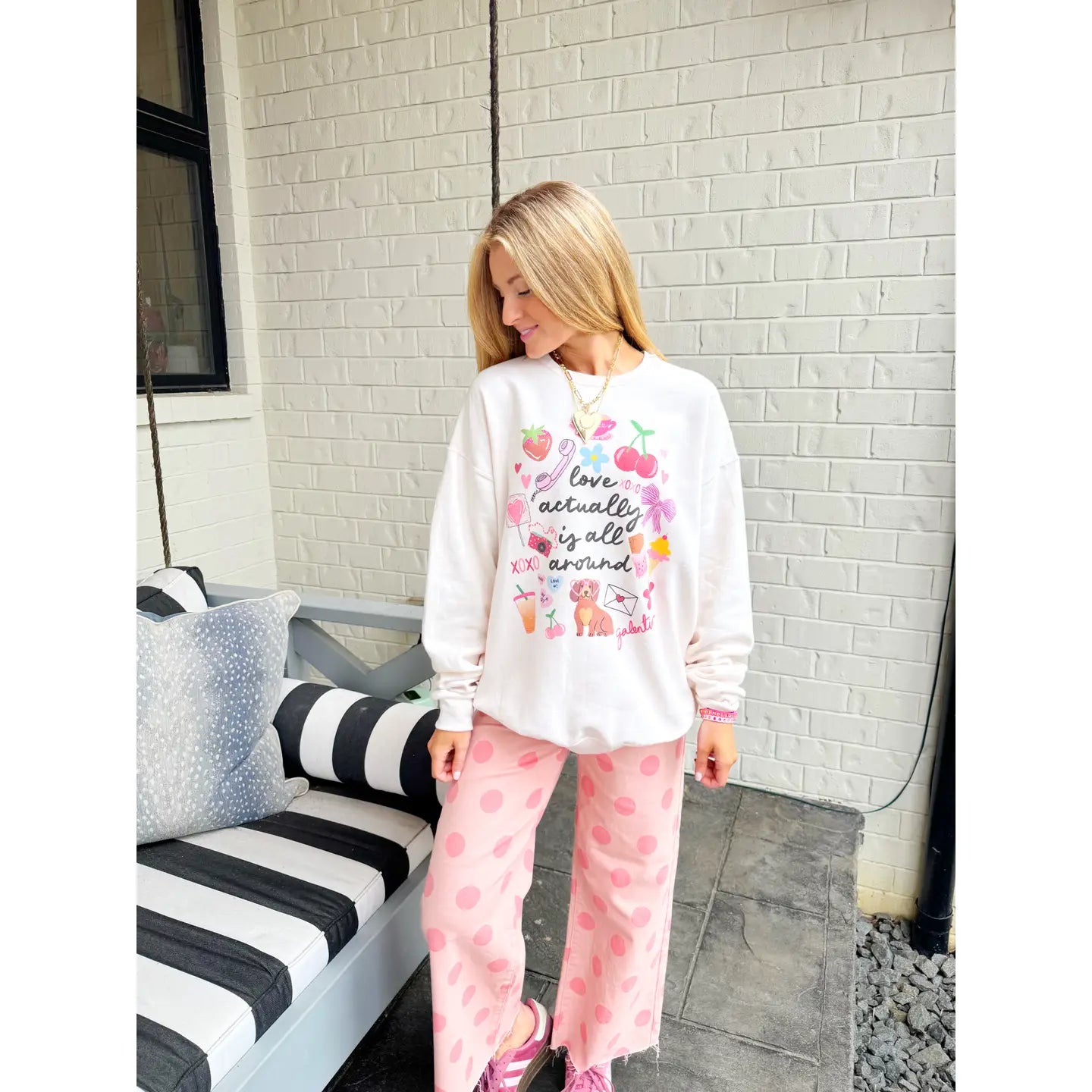 Poppy & Pine Love Actually Is All Around Sweatshirt