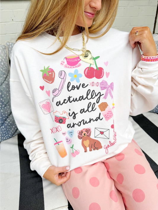 Poppy & Pine Love Actually Is All Around Sweatshirt