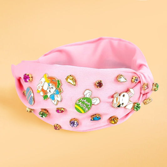 Jeweled Enamel Easter Bunny & Egg Embellished Headband