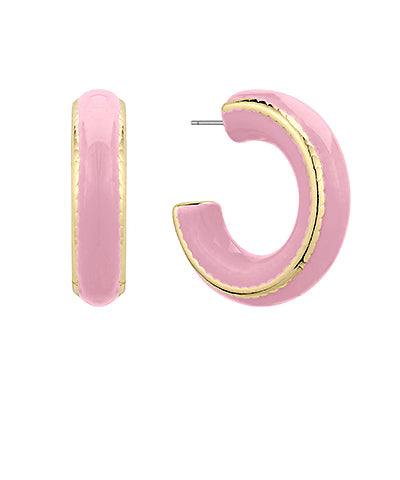 Pink Acrylic Hoops