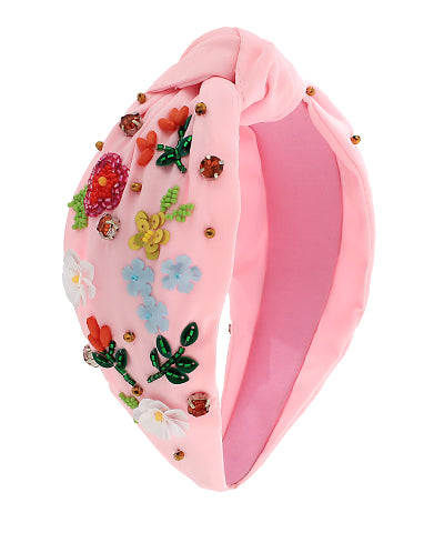 Pink Floral Headband