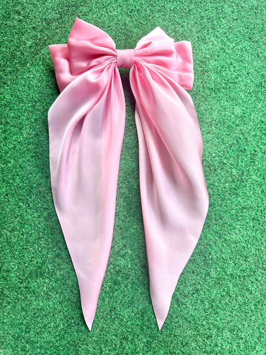 Pink Bow Barrette
