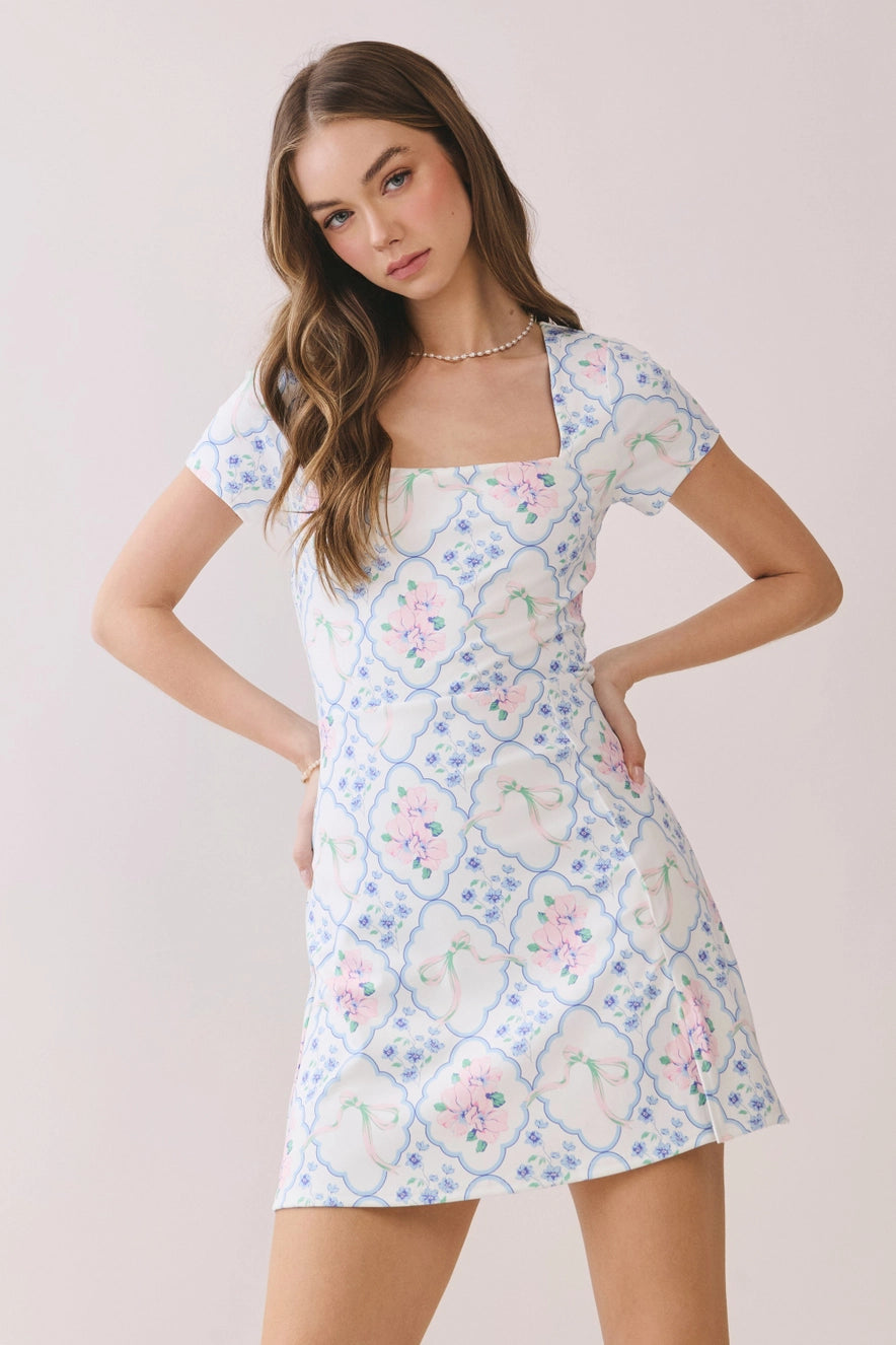 Blushing Porcelain Mini Dress