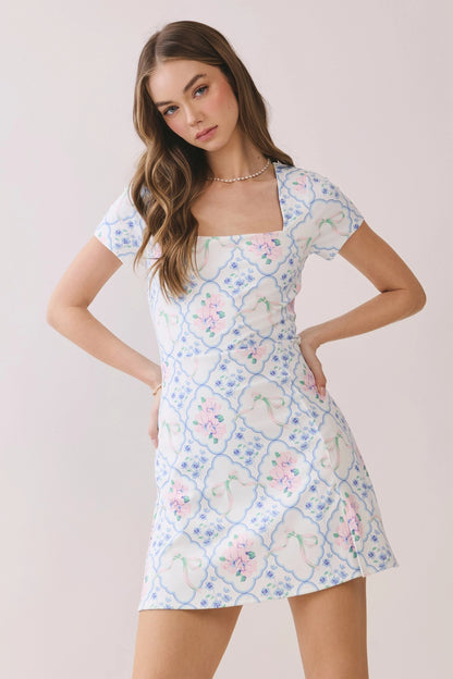 Blushing Porcelain Mini Dress