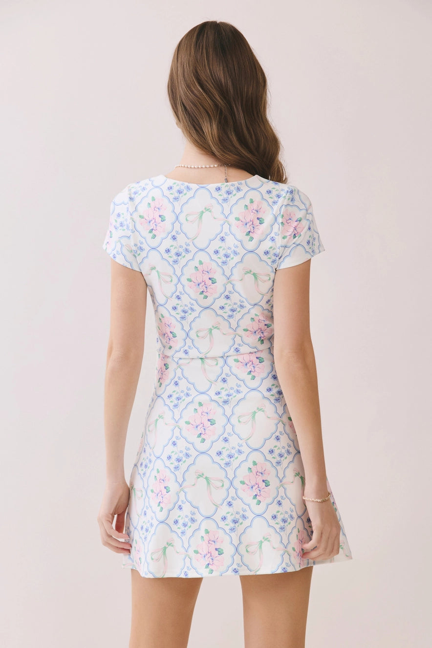 Blushing Porcelain Mini Dress