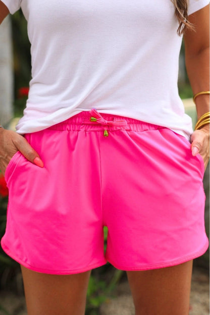 Solid Neon Pink Shorts