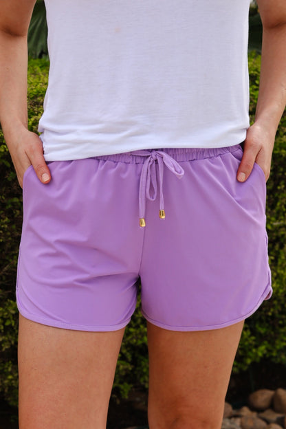 Solid Lavender Shorts