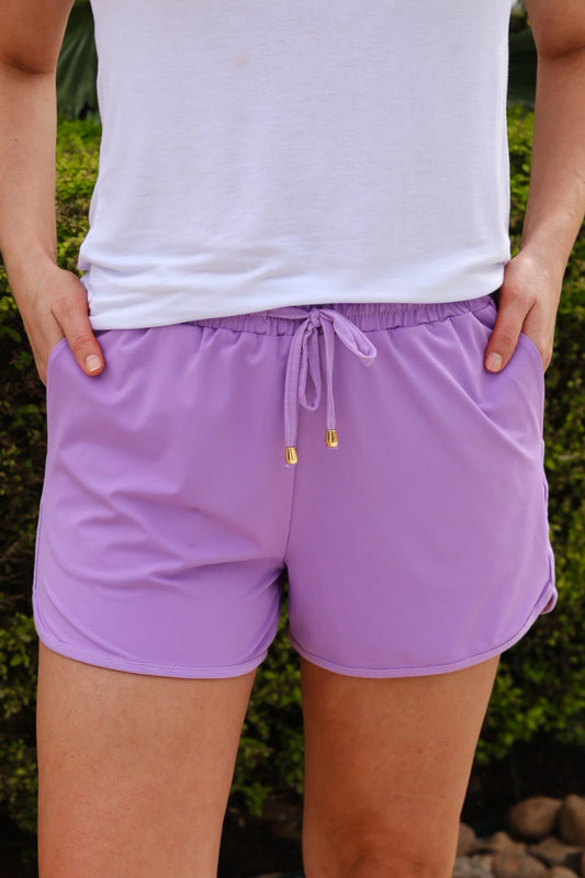 Solid Lavender Shorts