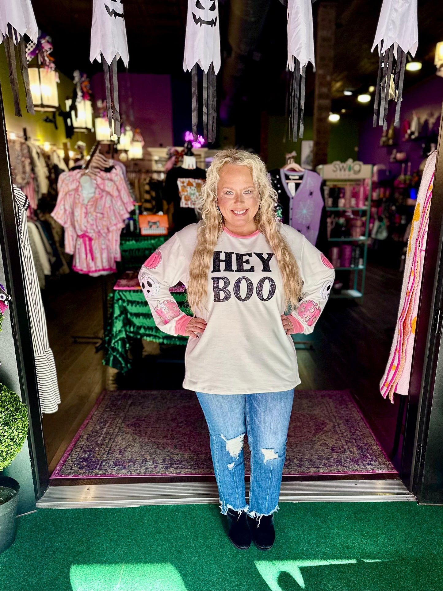 Hey Boo Long Sleeve Top