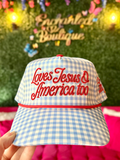Loves Jesus & America Too Hat