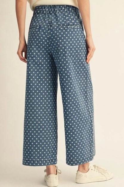 Dotted Denim Darling Pants