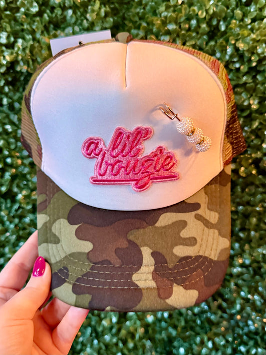 A Lil’ Boujee Camo Trucker Cap