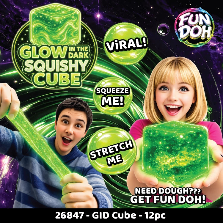 Glow In the Dark Squishy Cube