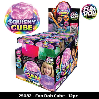 Fun Doh Squishy Sparkle Cube
