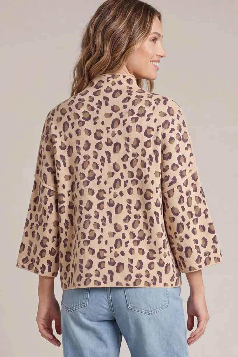 Leopard Luxe Mock Neck Sweater