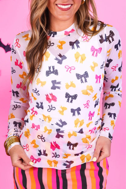 Jess Lea Boo Bows Mesh Top
