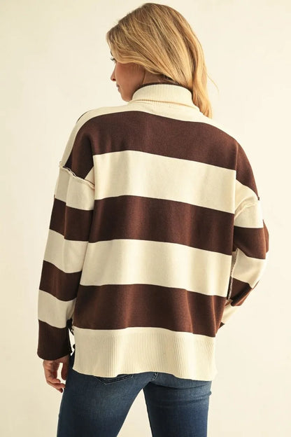 Coffee Run Quarter-zip sweater