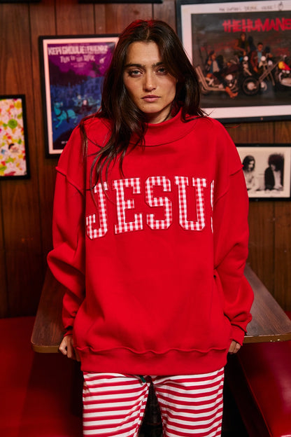 Jesus Mock Neck Sweatshirt