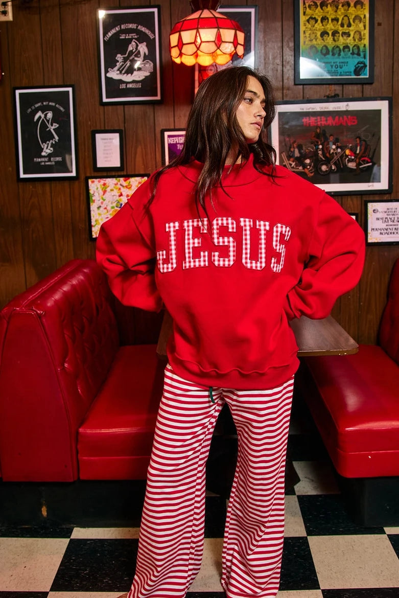 Jesus Mock Neck Sweatshirt