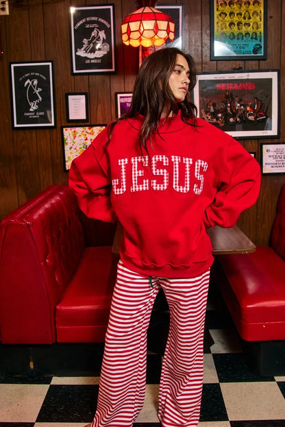 Jesus Mock Neck Sweatshirt