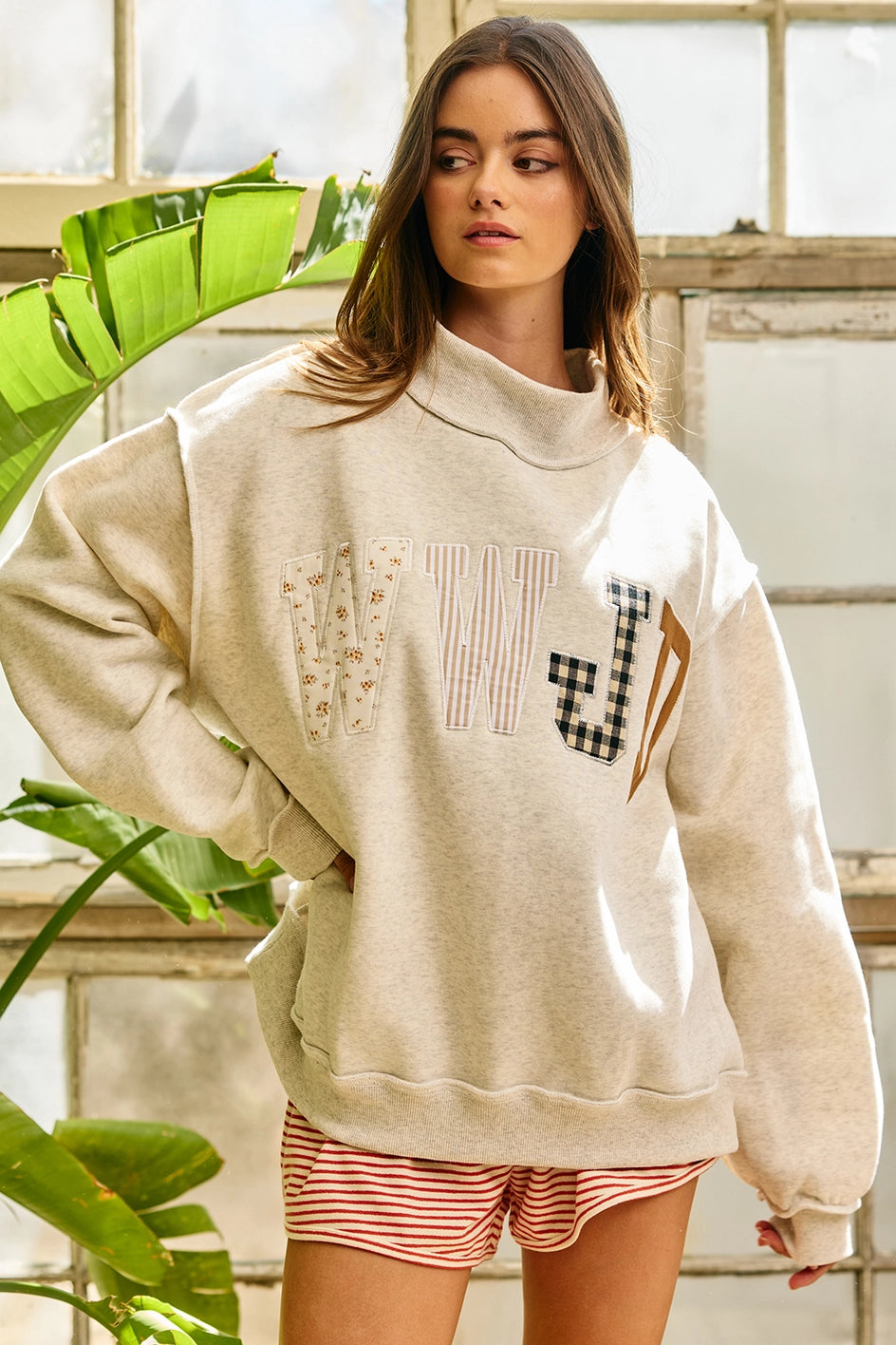 WWJD Mock Neck Sweatshirt