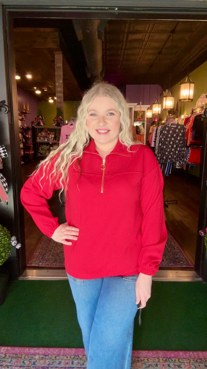 Crimson Comfort Quarter Zip