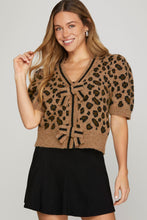Load image into Gallery viewer, Mocha Leopard Print Cardigan

