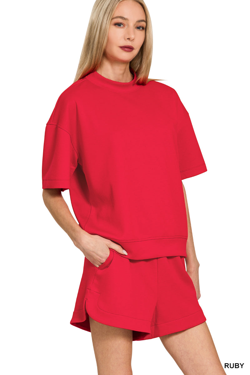 Ruby Scuba Top & Shorts Set