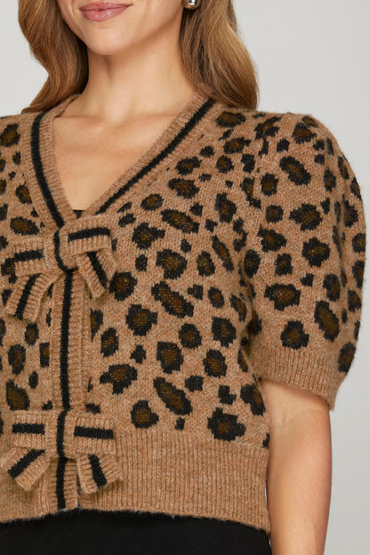 Mocha Leopard Print Cardigan