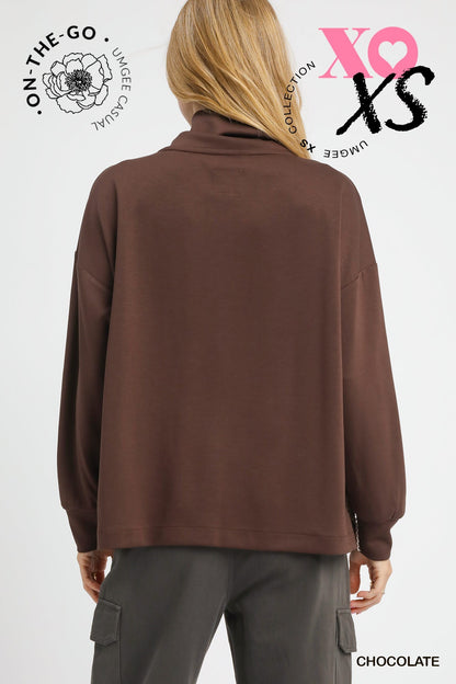 Chocolate Luxeknit Oversized Pullover