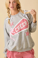 Load image into Gallery viewer, Game Day CHEER Patchwork Crewneck
