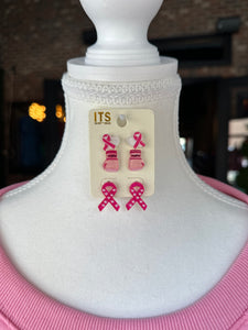 Breast Cancer Awareness earrings