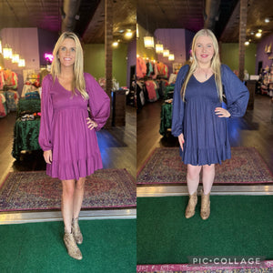 Baby doll Dress w/ bubble sleeves