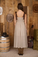 Load image into Gallery viewer, Khaki Plaid Midi Dress
