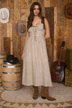Load image into Gallery viewer, Khaki Plaid Midi Dress
