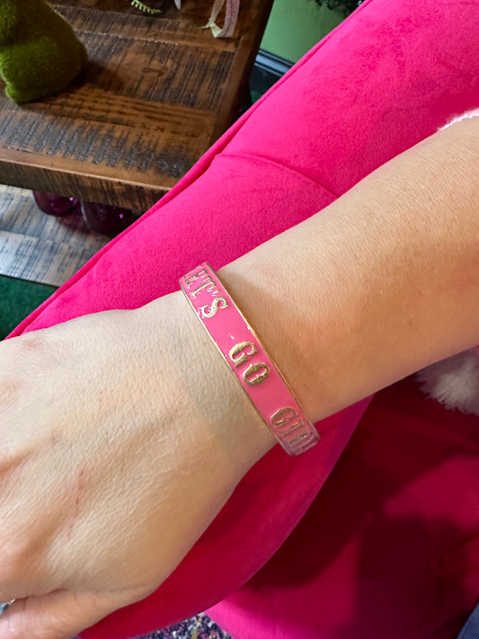 Pink Let’s Go Girls Bangle